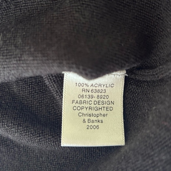 Christopher & Banks Christmas Embroidered Women Top - Picture 4 of 6